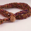 Macrame necklace with wood bead fastening - September