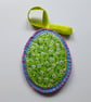 Decoration -  Hanging oval decoration - yellow ribbon - Image 1