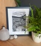The Courtyard Cafe Limited Edition Lino Print in Black - Image 5