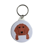 Adorable Long-Haired Tan Dachshund Keyring