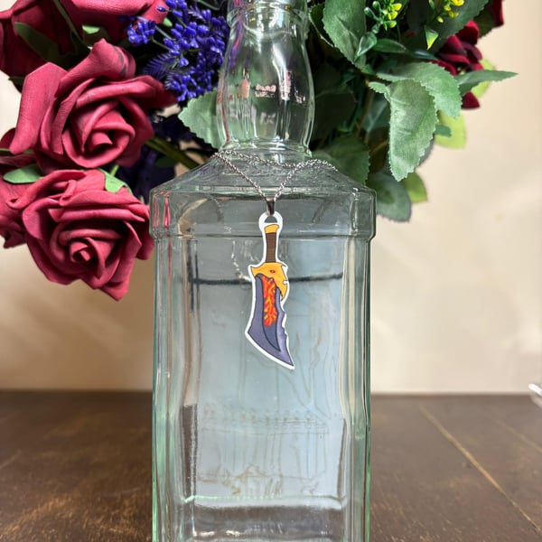 Blades of Chaos Necklace, God of war pendant Jewellery Video Game Accessories