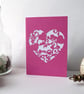 Mini Floral Vine Hearts Card - Image 2