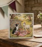 Hand Illustrated Farm Animal Birthday Card, 5x5 Greeting Card - Image 2