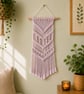 Handmade Macramé Wall Hanging - White Cotton Boho Wall Decor.