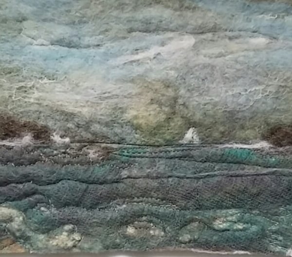 Handfelted Seascape Picture