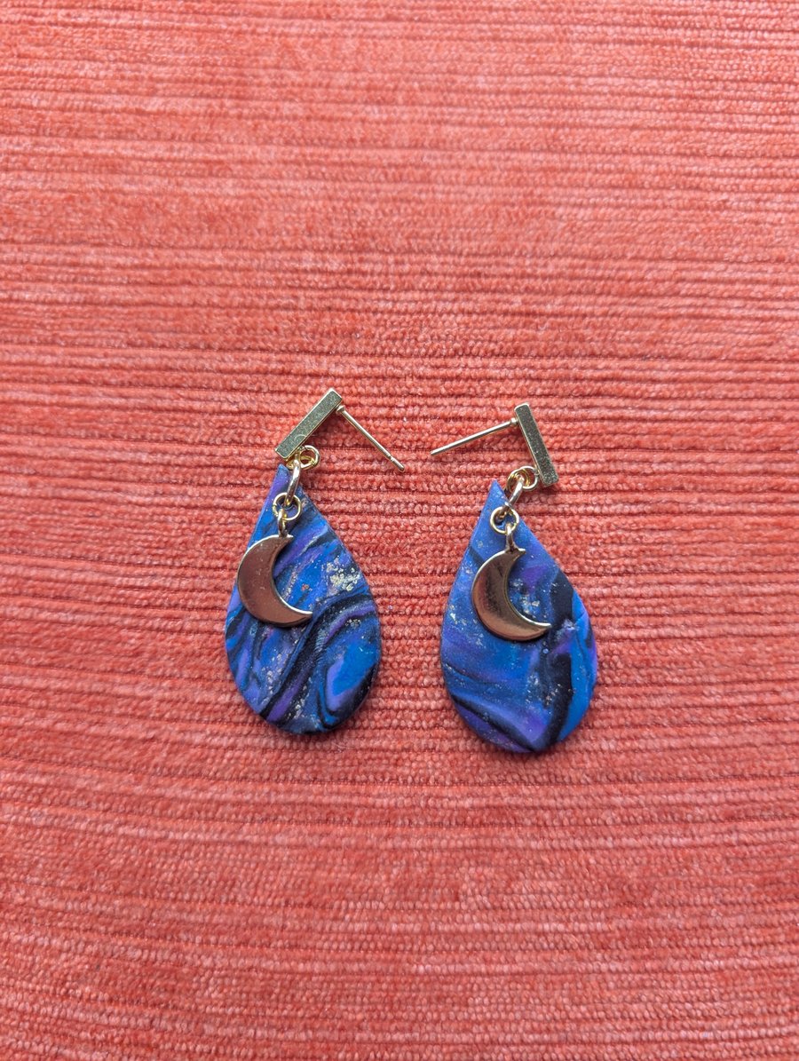 Yzma inspired teardrop dangle earrings