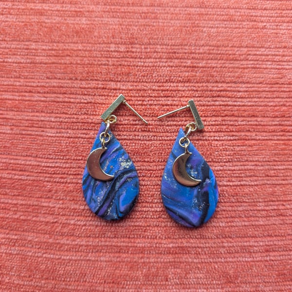 Yzma inspired teardrop dangle earrings