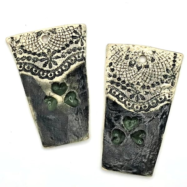 Ceramic pint of stout hanging decoration 