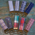 Handmade Essential Fabric Key Fob, Everyday Key Ring 