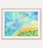Abstract Seascape Archival Art Print, Vibrant Blue Ocean Wall Art Coastal Decor