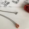 Pure Copper Infinity Love Knot Necklace 7th, 9th, 22nd Anniversary Gift for Her