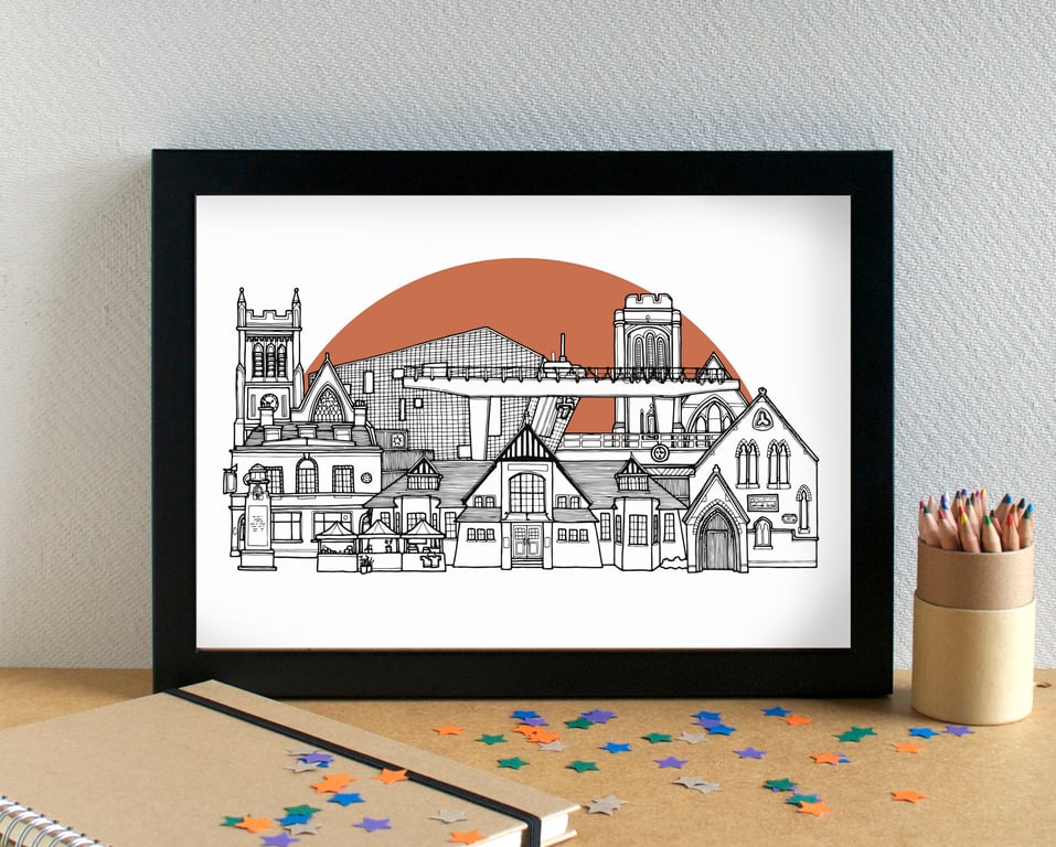 Garston Liverpool Skyline Art Print