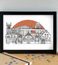 Garston Liverpool Skyline Art Print - Image 1