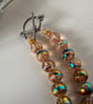 Colourful bead necklace with toggle clasp.  - Image 4
