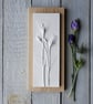 Lisianthus Plaster Cast Wall Plaque - Image 2