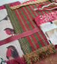 Robin Red Christmas Slow Stitching Kit large - vintage and reclaimed textiles - Image 5