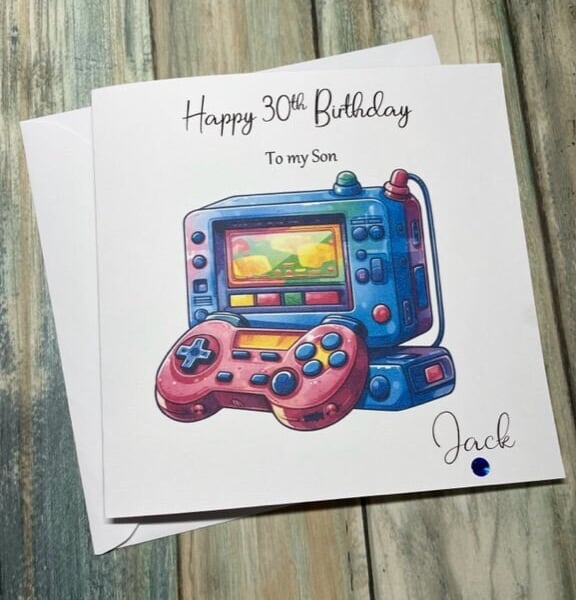 Gaming Console Birthday Card For Him For Her Happy Birthday Son Brother Grandson