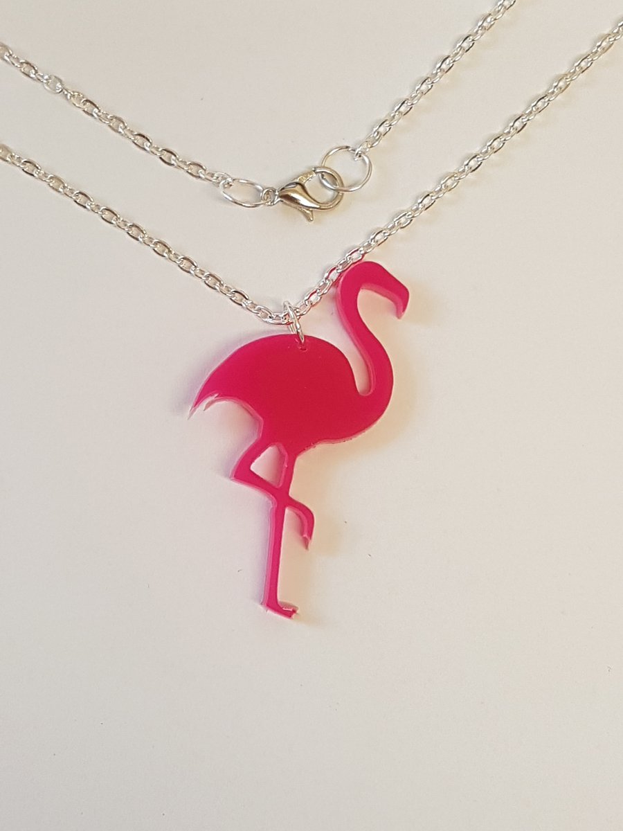 Flamingo Silhouette necklace - Acrylic