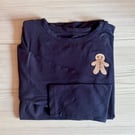 Christmas Gingerbread man Embroidered T-shirt
