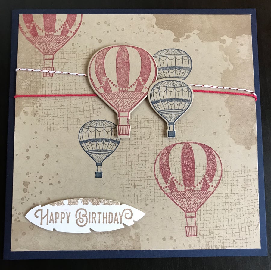 Birthday "Vintage Balloons" Card