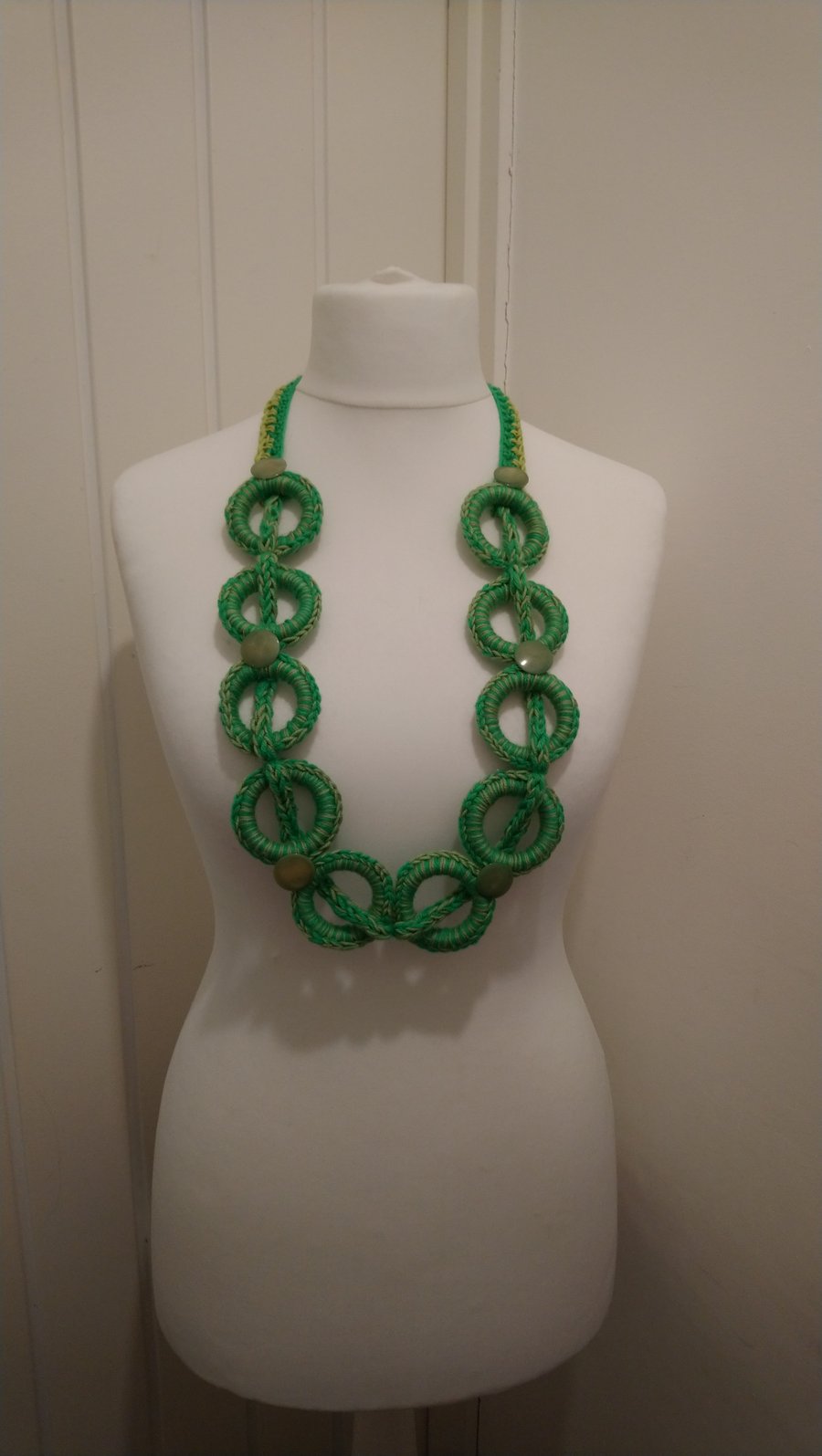Crochet Rings Long Necklace