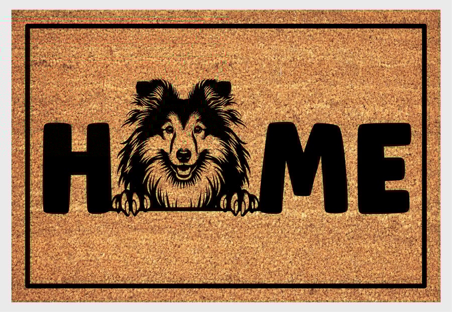 Shetland Sheepdog Home Door Mat - Shetland Sheepdog Welcome Mat - 3 Sizes