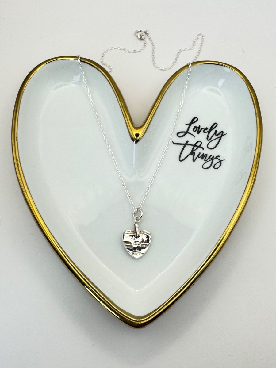 Fine Silver Heart Pendant
