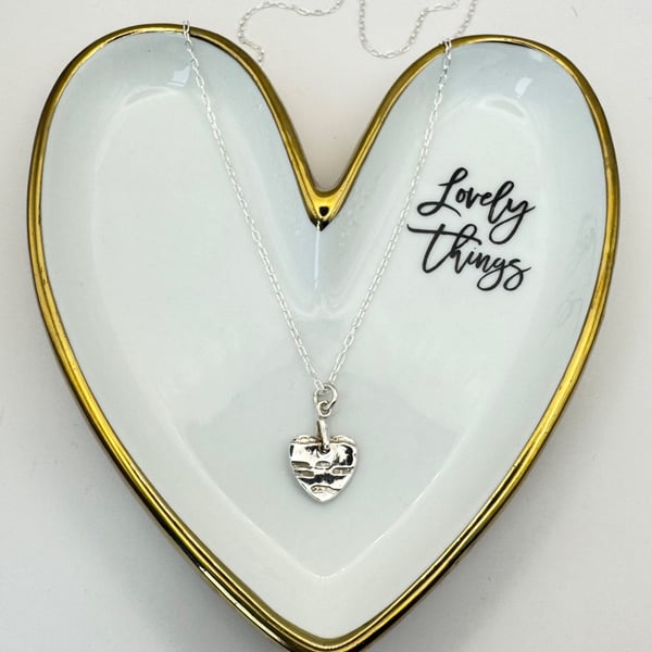 Fine Silver Heart Pendant