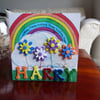 Personalised Boys Rainbow Birthday Card