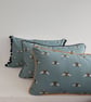 Sophie Allport Bees  Cushion Cover with Black  Pom Poms - Image 4