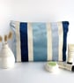 Toiletry Bag with Textured Velvet Stripes