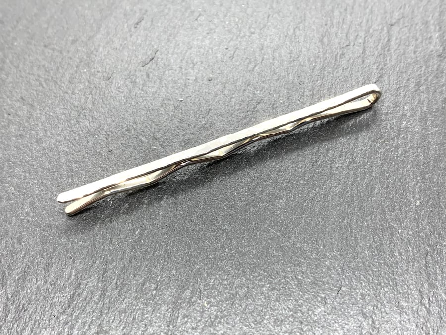 Sterling Silver Hairpin, Hammer Texture, 100% Handmade. 50mm