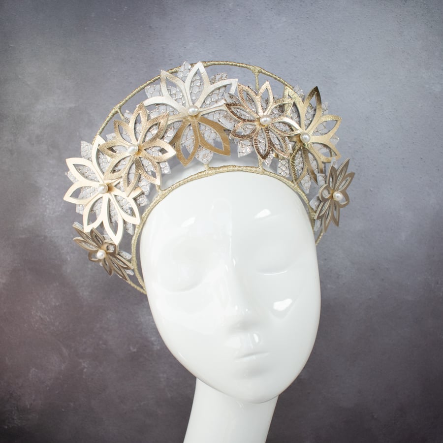 Leather Halo Flower Crown Headpiece