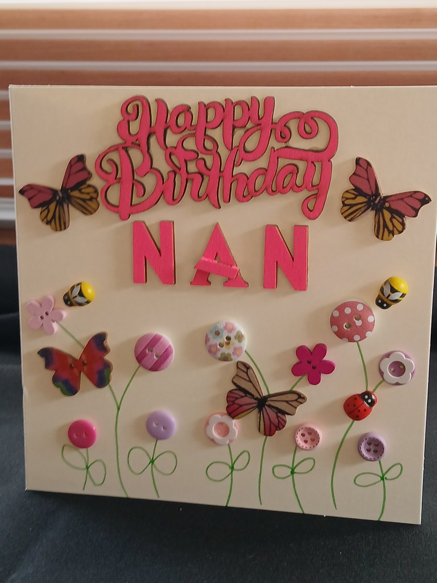 Handmade, nan birthday card 