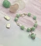 Amazonite stone bracelet with silver teapot charm - Image 2