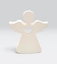 White Angel Ornament with Heart Cutout - Small, Large or Pair - Image 2