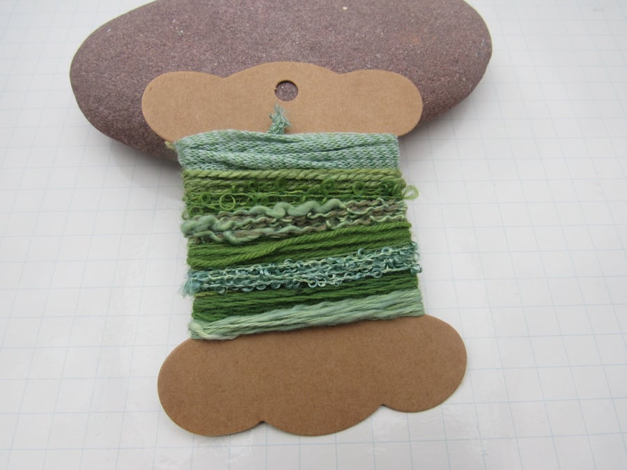 Small Green Indigo Natural Dye Textured Thread Pack