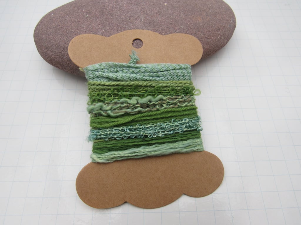 Small Green Indigo Natural Dye Textured Thread Pack