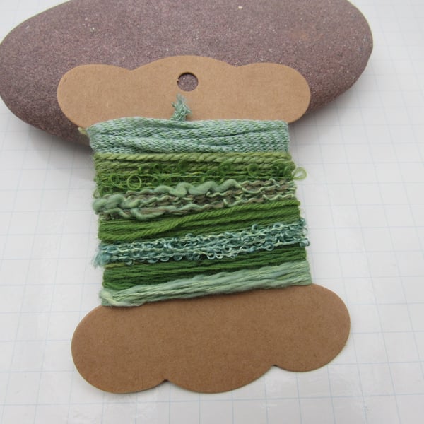 Small Green Indigo Natural Dye Textured Thread Pack