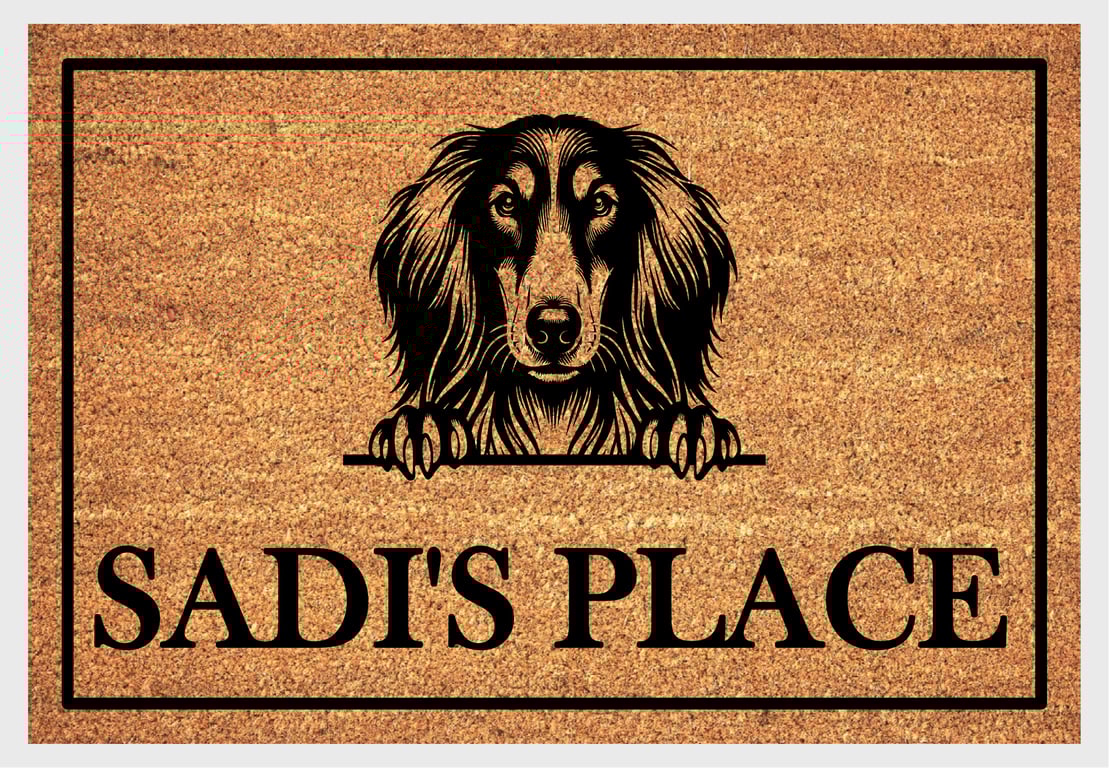 Saluki Door Mat - Personalised Saluki Welcome Mat - 3 Sizes