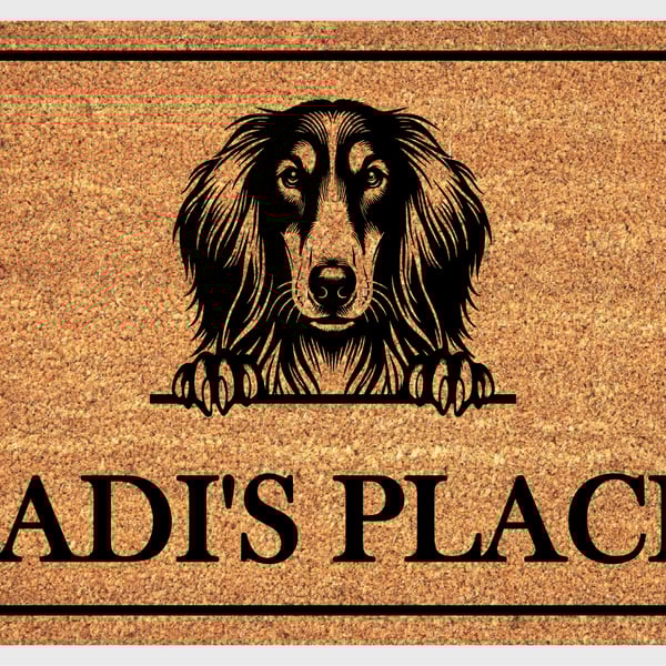 Saluki Door Mat - Personalised Saluki Welcome Mat - 3 Sizes