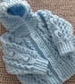 16" Baby Boys Aran Jacket with Hood