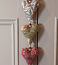 Hanging Heart Decoration - William Morris Fabrics Classic Multi