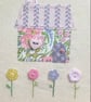 HAND EMBROIDERED GREETINGS CARD - Pastel Cottage - Image 3