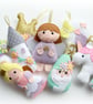 Make Your Own Felt Pastel Princess Garland. Sewing kit to make 8 decorations - Image 1