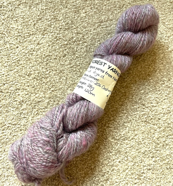 HANDSPUN MERINO & CASHMERE YARN, HAND DYED, 28g
