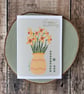 March Birth Flower Card, Daffodil, Birthday Card, Floral Greeting Cards, Botanic - Image 2