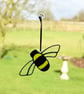 Stained Glass Large Yellow & Black Bee Suncatcher - Image 3