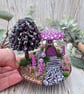 Miniature Mushroom Fairy House - Purple - Image 2