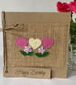 Handmade Birthday card. Hearts and flowers from wool felt. Keepsake card. - Image 1